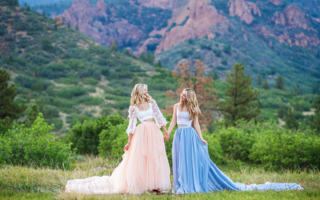 Colorado Springs Senior Pictures Flowing Gowns